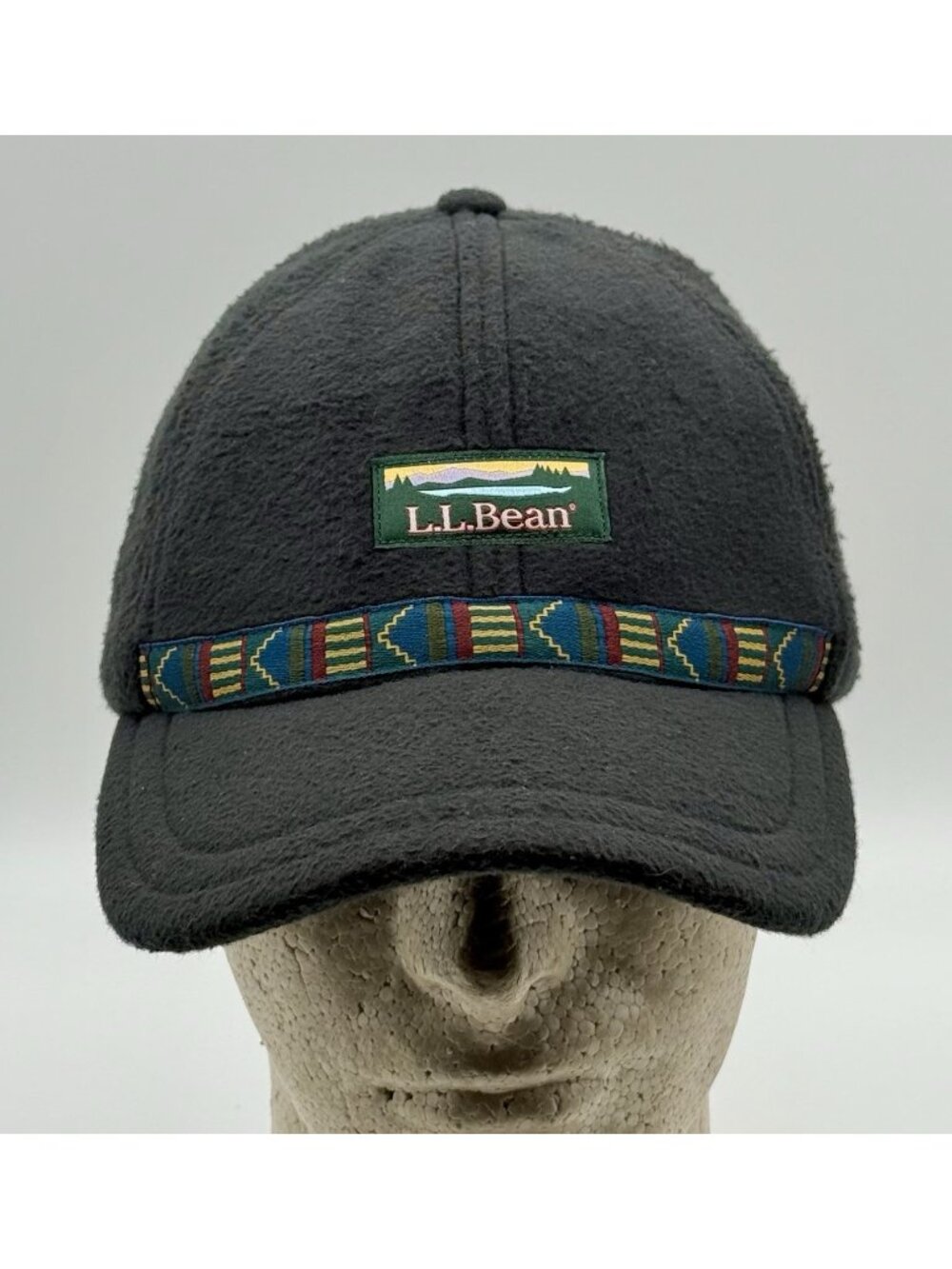 L.L.Bean Mountain Fleece Baseball Style Cold Weather Cap With Ear Flaps Size M